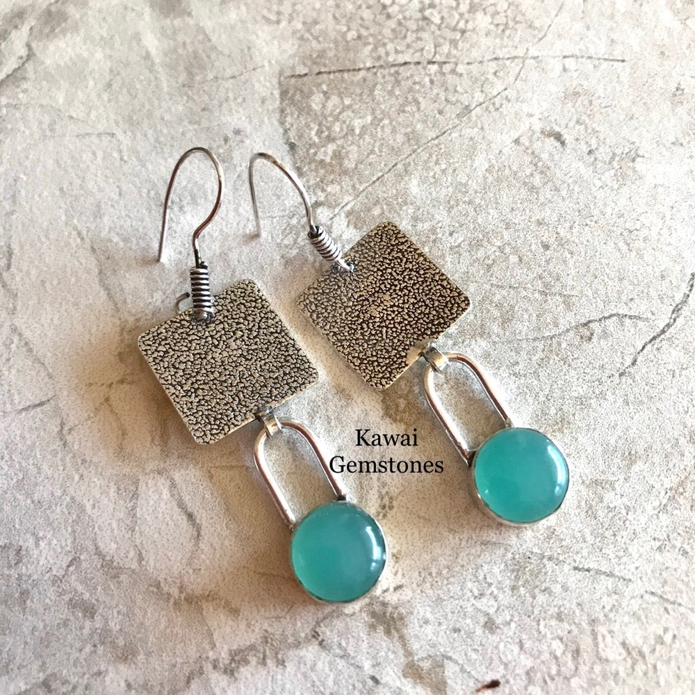 ✨Chalcedony 925 Silver Earrings✨